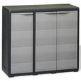 thumbnail image 1 of Topcobe Outdoor Large Lockable Storage Cabinet with 2 Shelves for Garden, Gray, 1 of 9