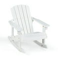 thumbnail image 1 of Topcobe Outdoor Wooden Kid Adirondack Rocking Chair with Slatted Seat, Toddler Living Room Chair-White, 1 of 7
