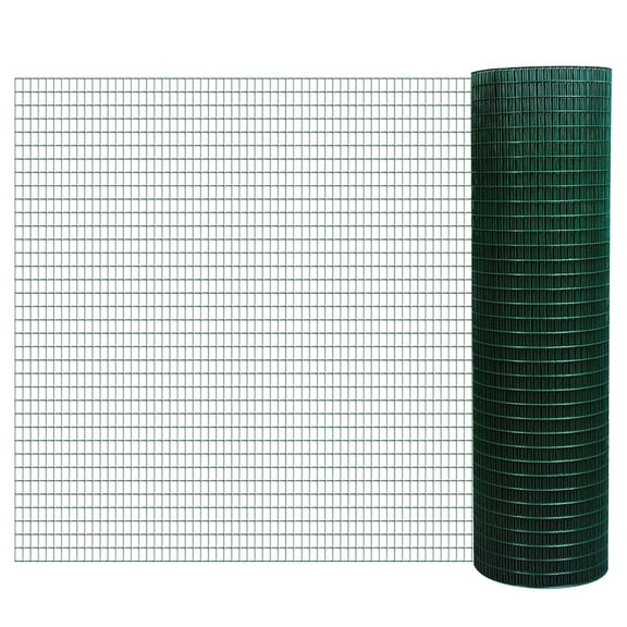 Topcobe PVC Coated Steel Chicken Rabbit Mesh Fencing Wire Garden Galvanized Fence Border, Resuable Temporary Netting for Garden Fencing