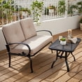 thumbnail image 1 of Topcobe Patio Furniture Set, 2 Pieces Outdoor Patio Wicker Rattan Cushioned Sofa, 1 of 8