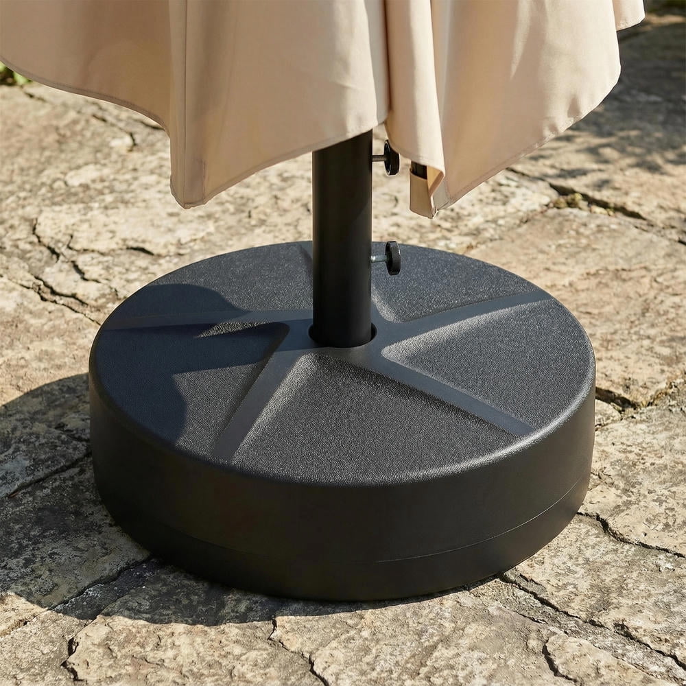 Topcobe Patio Umbrella Base 88LBS Capacity Water and Sand Fillable Market Table Umbrella Stand, Outdoor Umbrella Bases for Patio Backyard Garden Pool Deck-Black