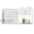 thumbnail image 1 of Topcobe Pegboard Combination Kit Combination Wall Organizer with Magnets and Hooks, Multifunctional Storage Shelves, White, 1 of 8