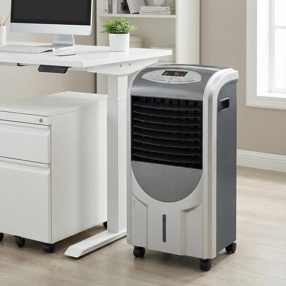 Topcobe Portable Air Cooler Fan with Heater and Humidifier Function, Windowless Air Conditioner Portable for Room Home