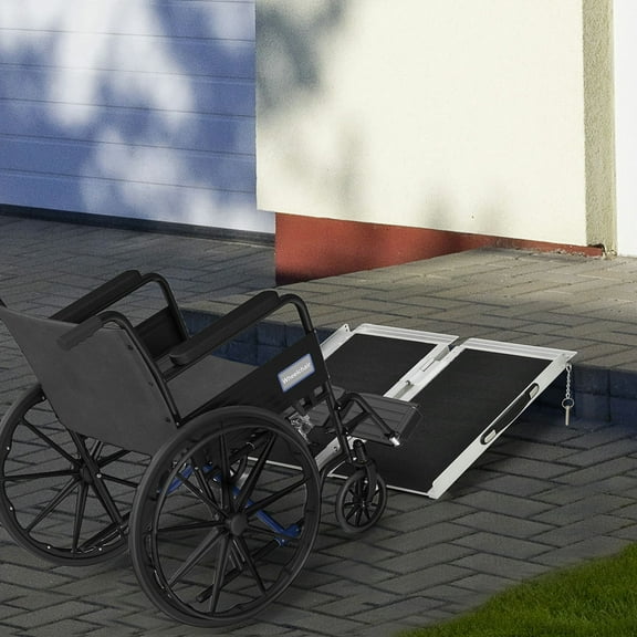 Topcobe Portable Wheelchair Ramp, Anti-Slip Folding Portable Ramp, Wheelchair Ramps for Home