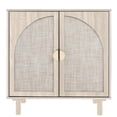 thumbnail image 1 of Topcobe Rattan Cabinet, Modern Sideboard, Buffet Storage Cabinet, Accent Cabinet with 2 Doors for Living Room Kitchen Hallway, Natural, 1 of 10