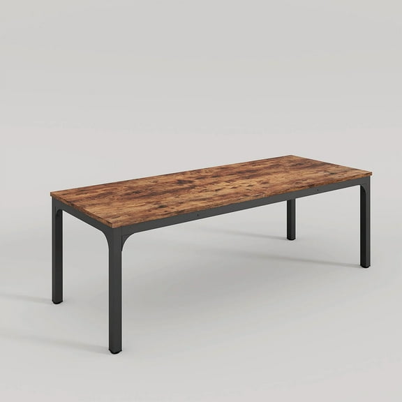 Topcobe Rectangular Dining Table, 78 inch Long Kitchen Table for 6-8 People, Modern Kitchen Table, Dining Room Furniture, Rustic Brown