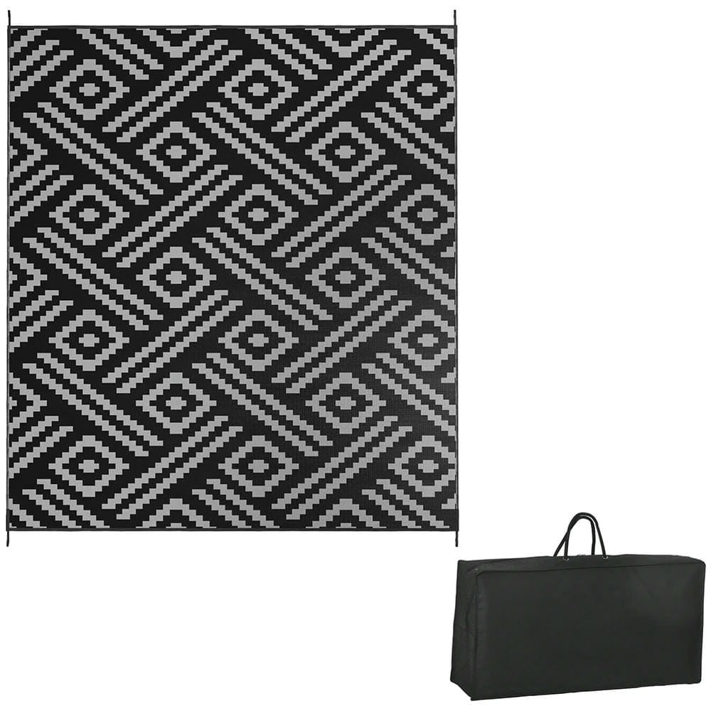 Topcobe Reversible Outdoor Rug Carpet RV Camping Rugs with Carry Bag, 8' x 10', Outdoor Floor Mat for RV, Camping, Backyard, Deck, Picnic, Beach, Black & Gray Geometric Topcobe Reversible Outdoor Rug Carpet RV Camping Rugs with Carry Bag, 8' x 10', Outdoor Floor Mat for RV, Camping, Backyard, Deck, Picnic, Beach, Black & Gray Geometric