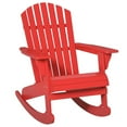 thumbnail image 1 of Topcobe Rustic Outdoor Fire Pit Chair, Slatted Wooden Lounger with Fanned Backrest, Red, Perfect for Patio, 1 of 11