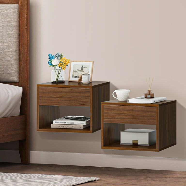 Wall mounted end table sales