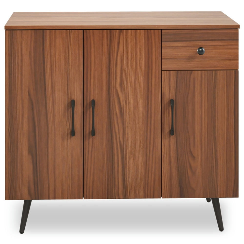 Topcobe Sideboard with 3 Doors and Pull out Drawer Adjustable