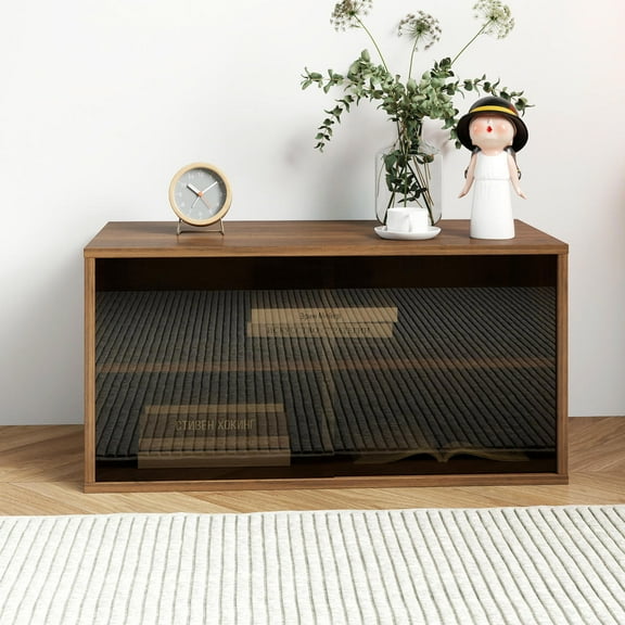 Topcobe Stackable Storage Cabinet, Multi-Use Organizer for Living Room, Bedroom, and Dorm Organizing Essentials, Modern End Table with Adjustable Shelves