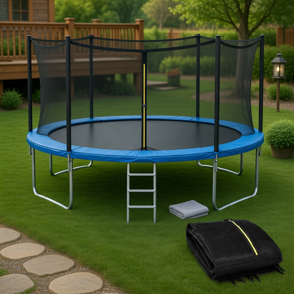 Topcobe Trampoline Safety Replacement Protection Enclosure Net, Outdoor Trampoline Accessories-16 ft