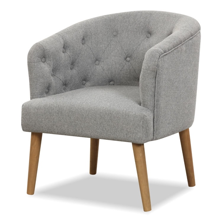 Topcobe Upholstered Tub Chair with Solid Rubber Wood Legs and Adjustable Foot Pads for Living Room, Single Sofa Tub Bucket Club Chair for Bedroom, Gray Topcobe Upholstered Tub Chair with Solid Rubber Wood Legs and Adjustable Foot Pads for Living Room, Single Sofa Tub Bucket Club Chair for Bedroom, Gray