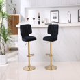 thumbnail image 1 of Topcobe Velvet Bar Stools Set of 2 Counter Height Bar Stools Velvet Upholstered with Back, Black, 1 of 10