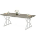 thumbnail image 1 of Topcobe Wood Dining Table, Farmhouse 70.8" Kitchen Table for 6 People, Modern Kitchen Table, Dining Room Furniture, Gray & White, 1 of 6