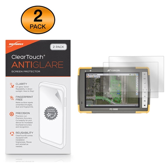 Topcon Rover Screen Protector Topcon FC-5000 Screen Protector, BoxWave [ClearTouch Anti-Glare (2-Pack ...