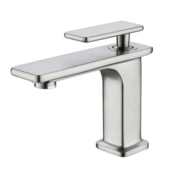 Topcraft Brushed nickel One-Handle Single Hole Modern Bathroom Sink Faucet