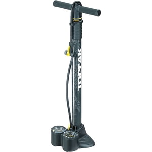 Topeak JoeBlow Dualie Floor Pump - Dual Gauges for Fat Bike & MTB Tires with Oversized Bar...