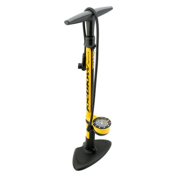 Topeak JoeBlow Sport III High-Pressure Bike Floor Pump  160 PSI, Durable Steel Barrel, 3 Analog Gauge, TwinHead DX5 Pump Head, Long Hose, Ergonomic Handle, Fits Presta, Schrader, & Dunlop Valves