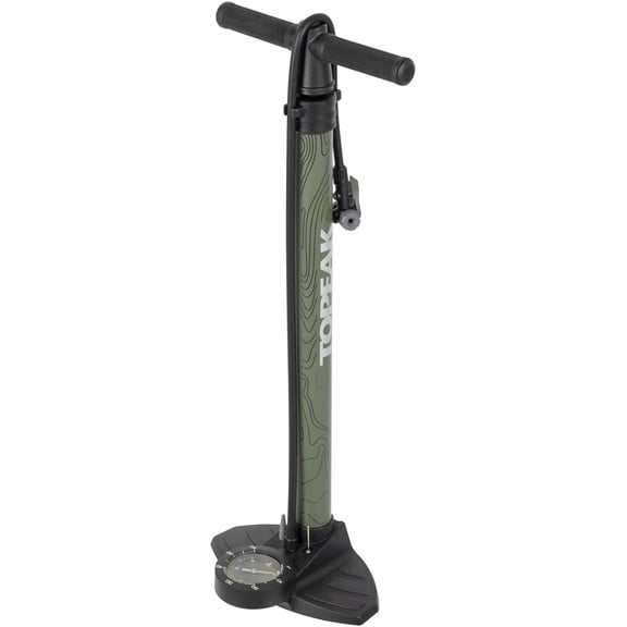 Topeak Joeblow Mountain II Floor Pump - Steel Barrel / Plastic Base, 3.5" Gauge, 60 Psi /4 Bar, Twinhead
