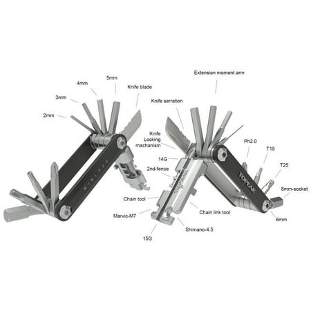 Topeak Mini P20 20 Function Multi-Tool with Integrated Chain/Master Link Tool