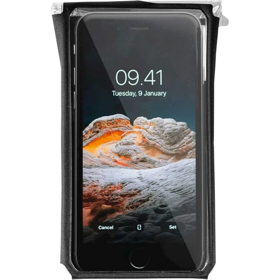 Topeak Phone Drybag to fit up to 6.9" Screen, Waterproof Phone Case for use on Bicycle, Black