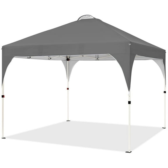 Topeakmart 10x10 Ft Instant Pop Up Canopy with Roller Bag & Sandbags, Dark Gray