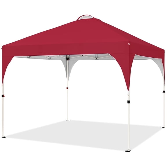 Yaheetech 10x10 Ft Instant Pop Up Canopy with Roller Bag & Sandbags, Red