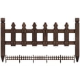 thumbnail image 1 of Yaheetech 11.5'' H x 35.5'' W Wood Garden Fence Pricket Fencing Border Set of 5, Natural Wood, 1 of 6