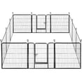 thumbnail image 1 of Topeakmart 18 Panels Heavy Duty Pet Playpen Dog Exercise Pen Cat Fence, 31.5''H, Black, 1 of 13