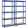 Topeakmart 2 PCS 5Tier Utility Shelves, Metal Storage Shelves Garage