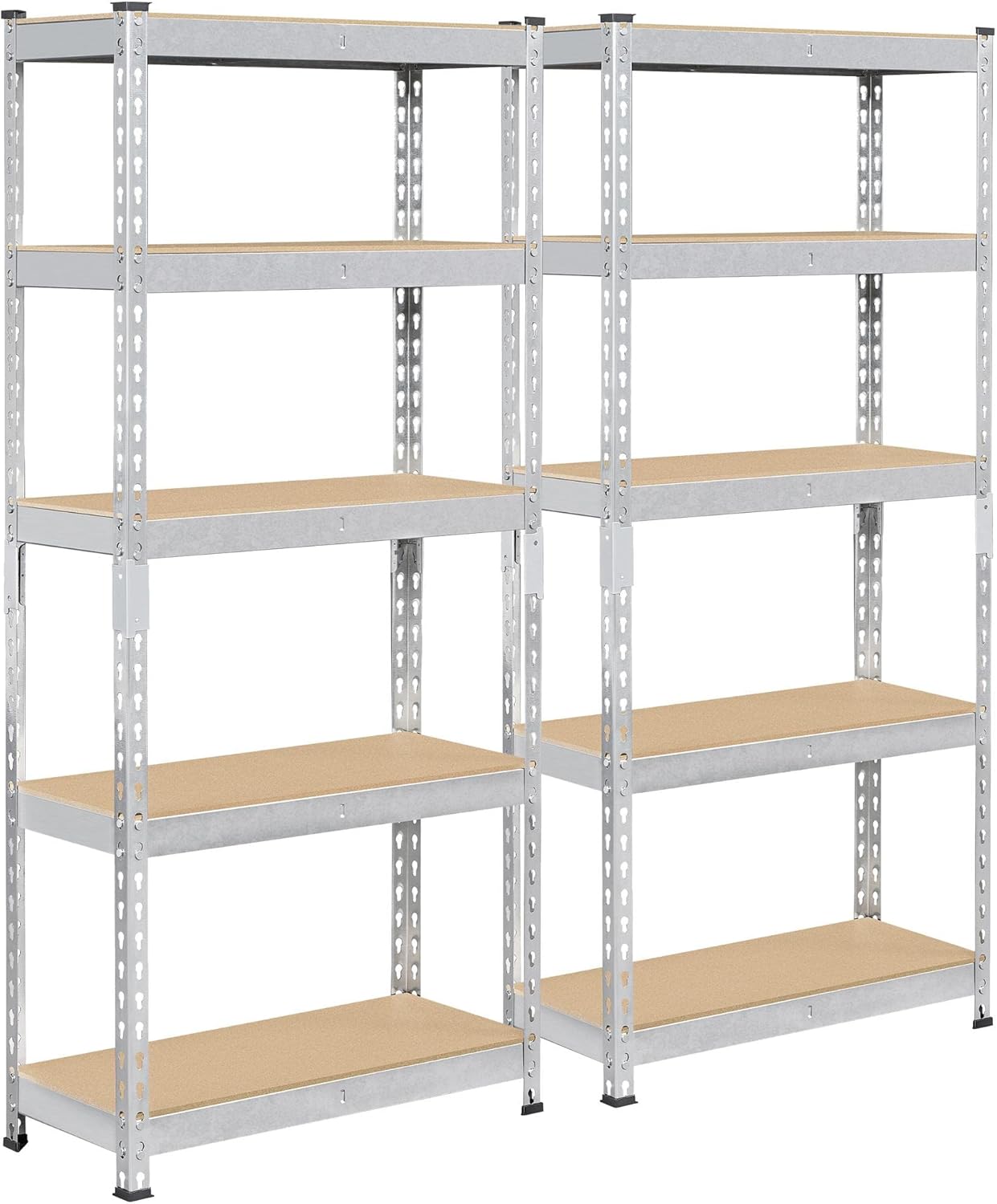 Topeakmart 2 PCS 5Tier Utility Shelves, Metal Storage Shelves Garage