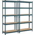 thumbnail image 1 of Yaheetech 2 Pieces of 5 Tiers Boltless Storage Shelf Goods Rack for Home Warehouse, Neptune Blue, 1 of 8
