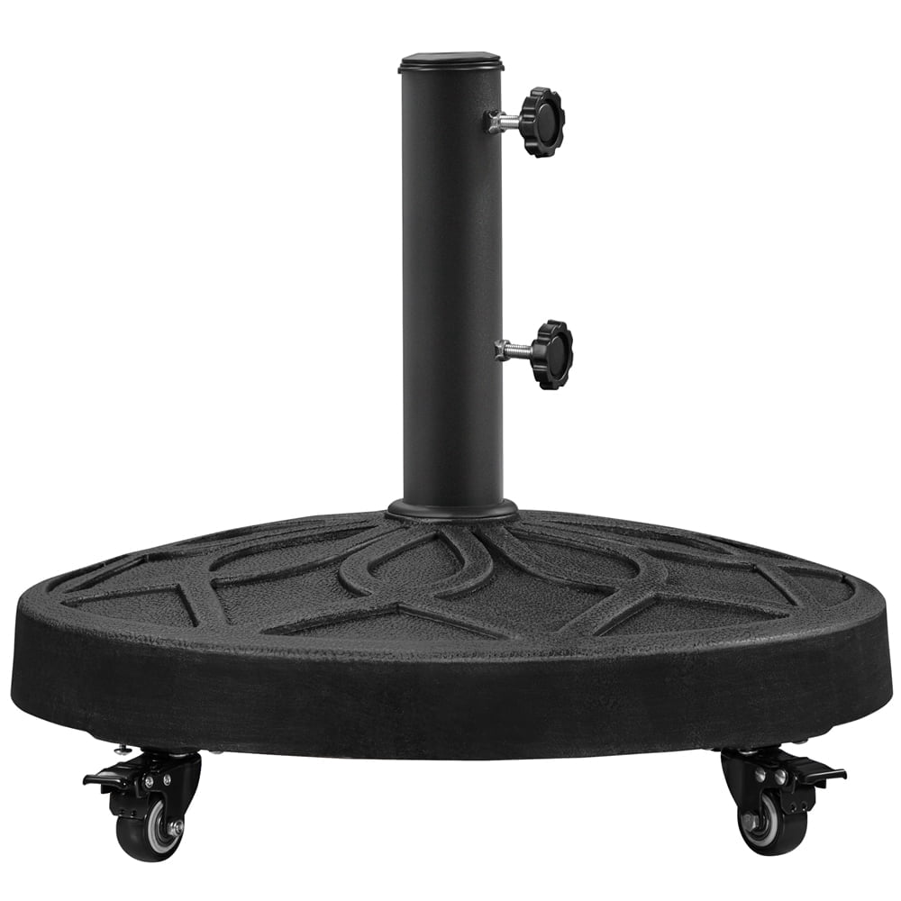 Yaheetech 20" Outdoor Rolling Heavy Duty Patio Market Umbrella Base, Black