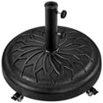 thumbnail image 1 of Topeakmart 20″ Round Antique Umbrella Base with Lockable Wheels, Black, 1 of 7