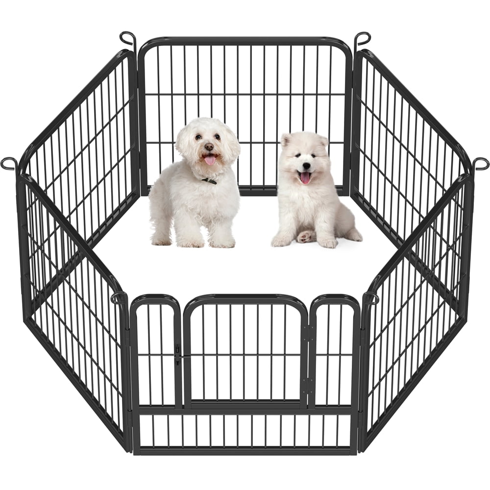 Topeakmart 25″ Tall 6 Panels Metal Dog Playpen for Exercise Outdoor