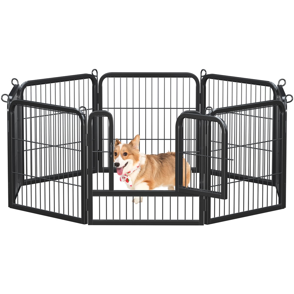 Topeakmart 25″ Tall 8 Panels Portable Pet Playpen for Exercise, Camping