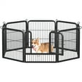 Topeakmart 25″ Tall 8 Panels Metal Dog Playpen for Exercise Outdoor