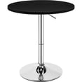 thumbnail image 1 of Topeakmart 27.5”- 36” Height Adjustable Modern Pub Table with 360° Swivel MDF Top, Black, 1 of 6
