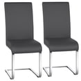 thumbnail image 1 of Yaheetech 2pcs Modern Faux Leather Dining Chairs with Metal Legs for Kitchen, Gray, 1 of 13