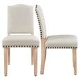 thumbnail image 1 of Yaheetech 2pcs Upholstered Kitchen Dining Chairs with Nailhead Trim, Beige, 1 of 7