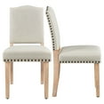 thumbnail image 1 of Topeakmart 2pcs Upholstered Kitchen Dining Chairs with Nailhead Trim, Beige, 1 of 7
