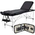 thumbnail image 1 of Topeakmart 3-Fold Adjustable Portable Massage Table with Backrest/Headrest/Armrest/Hand Pallet Black, 1 of 8