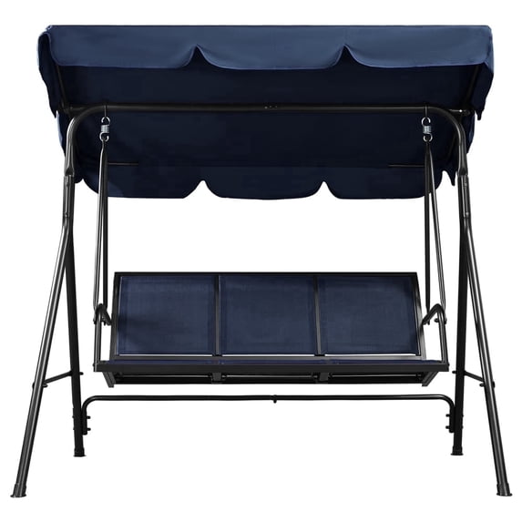 Yaheetech 3-Seat Outdoor Patio Swing with Adjustable Canopy, Blue