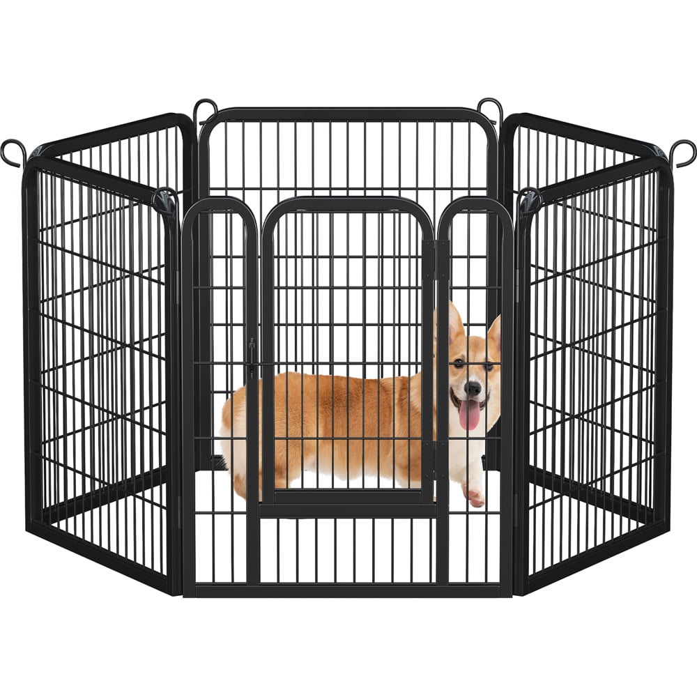 Topeakmart 31.5″ Tall Metal Playpen for Dogs & Pets, 6 Panels, Indoor