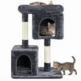 thumbnail image 1 of Yaheetech 33.4″ H Spacious Top Perch Cat Tree with Big Condo，Dark Gray, 1 of 8