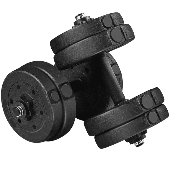Yaheetech 33lb Adjustable Dumbbell Set for Home Gym, Black