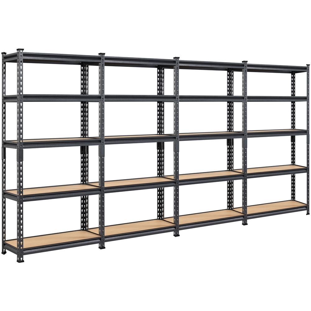 Topeakmart 4PCS 5Tier Adjustable Storage Shelves with Steel Frame for