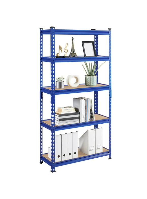 Topeakmart 5-Tier Adjustable Storage Shelves with Steel Frame for Garage, Blue
