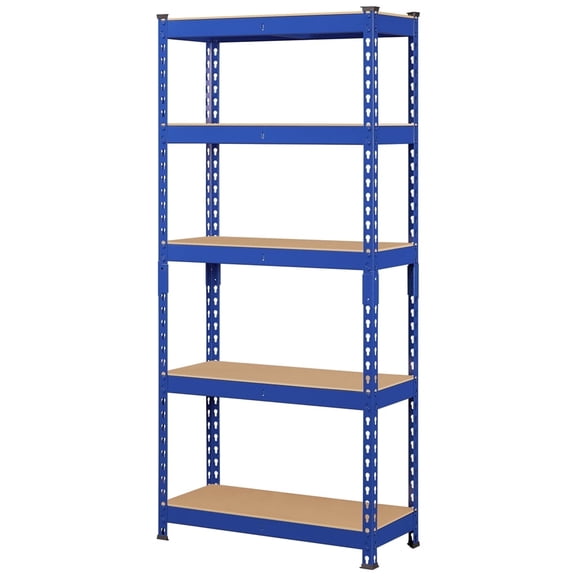 Yaheetech 5-Tier Boltless Shelf 386LB/Tier Metal Frame, Blue